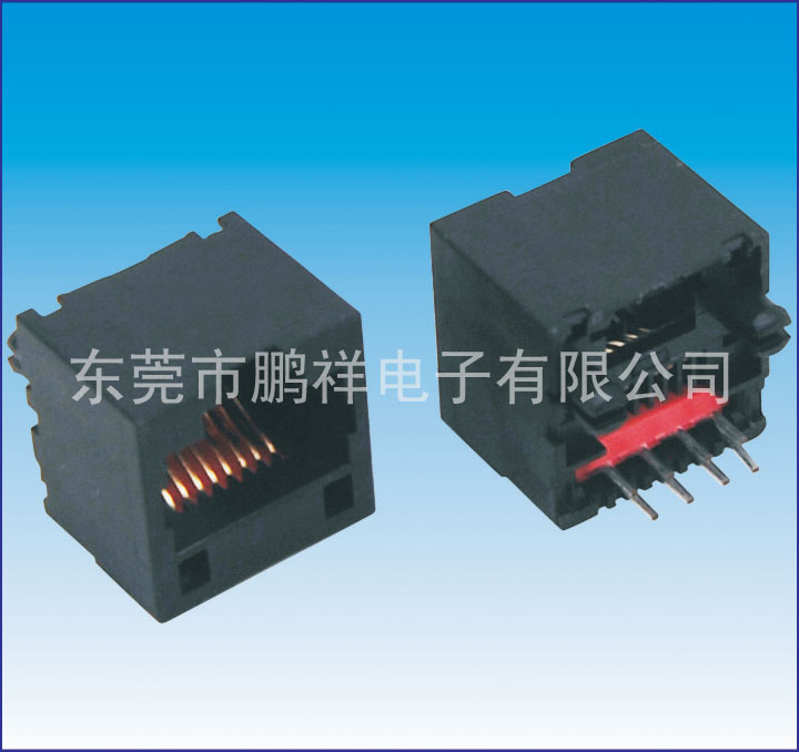 RJ45系列，180度&nbsp;全塑&nbsp;扁針